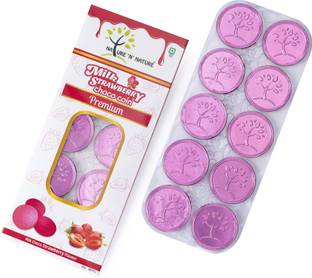 NATURE 'N' NATURE Strawberry Milk Premium Big pink Coin Chocolates, 60g pack, 10pcs big pink coin chocolates, pack of 2 Brittles