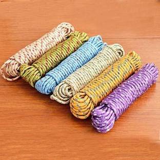 Raksha Retail Clothes Line Cloth Drying Nylon Braided Cotton Rope Nylon Retractable Clothesline