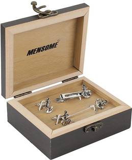 MENSOME Brass Cufflink & Tie Pin Set