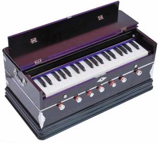 KHALSA MUSICAL 7 Stopper | 3 1/4 Octave | Double Bellow | 39 Keys | 2 Reeds (Bass- Male) 3.2 Octave Hand Pumped Harmonium