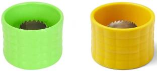Kruvad Corn Cob Stripper Peeler Cutter Stripping Corn Kernels Remover with Steel Blades Straight Peeler Set