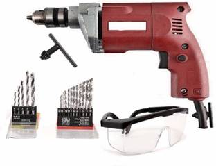 XDLB Advance Electric Drill Machine with 18 Drill Bits Set and Safety Goggles Pistol Grip Drill