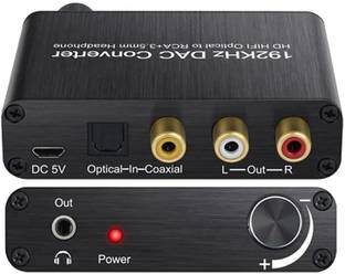 microware  TV-आउट केबल 5.1CH DTS AC3 to 2.0CH Analog Audio Converter SPDIF Optical Coaxial to RCA Audio