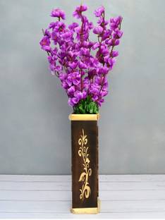 well art gallery Artificial Flowers for Home Blossom 1 Bunch for Office Decor, Without VASE, Purple Peach Blossom Artificial Flower