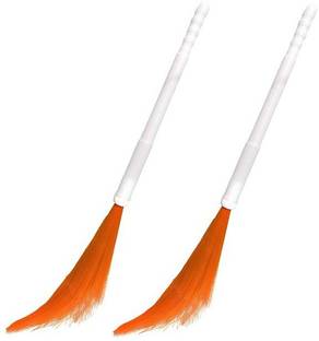 JEEBU Adjustable Plastic Brooming, Foldable Phool Jhadu with Strong Plastic Bristle Plastic Wet and Dry Broom