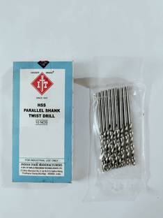 Bluidskill IT Indian HSS Parallel Shank Twist Drills Diameter 0.80 MM Pack Of 11