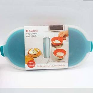 Primetan Microwave Egg Poacher | Oil Free Microwave Omelet Maker | Blue Boiled Egg Cooker Microwave| Microwave Egg Poacher | Microwave Omelet Maker Egg Cooker