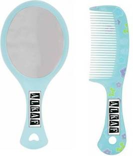 Alkaf Mini Hair Styling Comb With Mirror ( Multicolor )