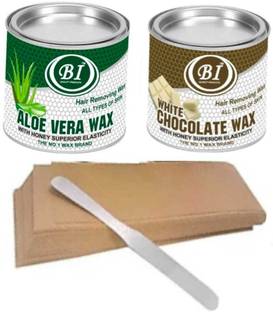 BI - QUALITY PRODUCT THE BEST ALOE VERA & WHITE CHOCOLATE WAX COMBO FOR ALL TYPE OF SKIN Wax