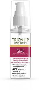 TRICHUP Nutrishine Hair Serum Fortified With Argan,Olive And Wheatgerm Oils - 60 ml