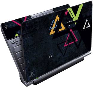 FineArts HD Printed Full Panel Laptop Skin Fits Size Upto 14.1 inches - Triangles Self Adhesive Vinyl Laptop Skin Compatible for 14.1 inch