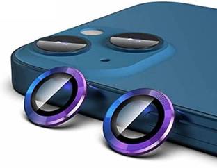 ELEF Back Camera Lens Glass Protector for APPLE iPhone 13 Camera Lens Protector Tempered Glass Camera Metal Ring