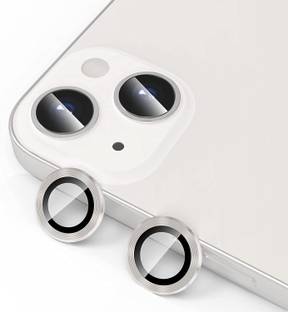 Mobilive Back Camera Lens Glass Protector for APPLE iPhone 13 Camera Lens Protector Tempered Glass Camera Metal Ring