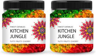 Kitchen Jungle Tutti Frutti for Cake | Tuti Fruti | Cherries | Mixed Colours Papaya
