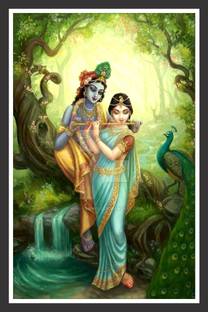 shivang craft Radha Krishna Photo Painting PF-P-155 Digital Reprint 18 inch x 12 inch Painting