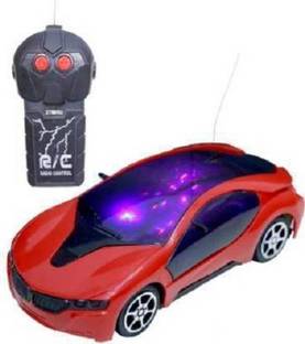 AS TRADERS Wireless Remote Control Fast Modern Car With 3D Light CAR_RC_RED