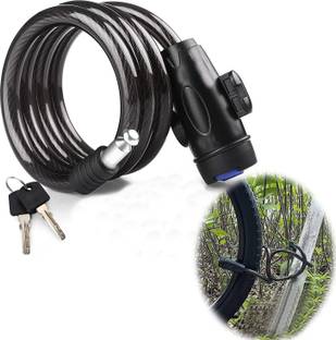 Znee Smart Multipurpose Cable Bike Lock with Key Motorcycle Locks Security Key बाइसाइकिल लॉक