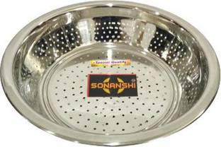 Sonanshi Stainless Steel Rice Strainer/Sieve/Chalni Strainer