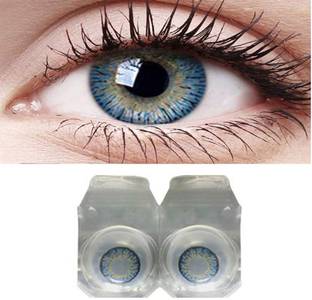Gold Look blue color contact lens ( Zero Power)