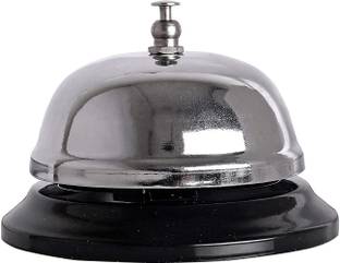 Levin Push and Press Stainless Steel Call Bell for Table | Desk, Home/Office, Silver Demonstration Bell