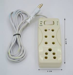 Prop It Up ELECTRIC BOARD EXTENSION CORD POWER STRIP MULTI PLUG 1+3 SOCKET 1 + 2M cbl 6 A Four Pin Socket