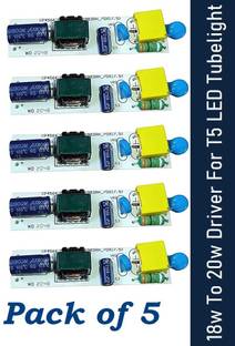 SG Flash (Pack of 5) Driver For T5 LED Tubelight (18w To 20w) Electronic Components Electronic Hobby Kit
