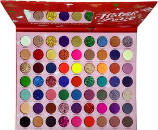 Beauty Glazed Red Edition Hated With Love Pressed Pigment 63 Colors Palette ( Glitter,Shimmer,Matte) 69.5 ml
