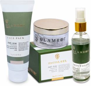 glamroot Acne pack+acne gel+cucumber toner
