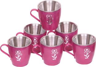 NANO 6 PCS (5O ML.) TEA TIME CUP Stainless Steel Coffee Mug