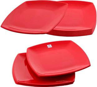 Heart Home Set of 9 Square Plastic Dinner Plates Sets Dinner Plate