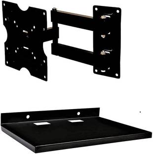 Viraan Combo Pack 14 to 42 inch Wall Mount TV Stand and Set-Top Box Stand LED/LCD TV. Fixed TV Mount