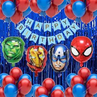 PARTY BREEZE birthday decoration avengers theme combo kit 37pcs for boys girls