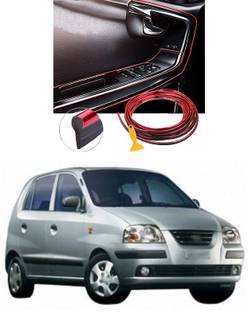 PROEDITION Car Interior Moulding Trim Car Decorative Filler Insert Strips A92 Matte, Glossy, Chrome Hyundai Santro Rear Garnish