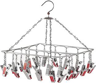 Urbanware 25 Clips Stainless Steel Square Cloth Dryer/Clothes Drying Stand/Hanger Clips Stainless Steel Cloth Clips