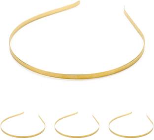 RAWAT Pack Of 20pc Metal Golden Hair Bands For Making DIY Hair Accessories Hair Band
