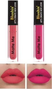 BLUSHIS Super Stay Matte Finish Waterproof Sensational Liquid Lipstick Combo Pack of 2