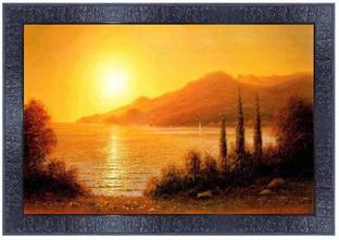 pnf Poster And Frame Natural Sunrise Landscape scenery | Best Gifting Option Digital Reprint 10.75 inch x 13.75 inch Painting