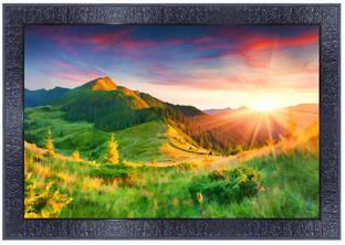 pnf Poster And Frame Natural Sunrise Poster | Best Gifting Option For Home Decor Digital Reprint 10.75 inch x 13.75 inch Painting