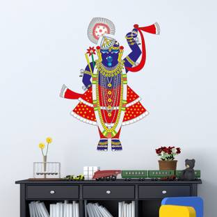 Devil designs 55 cm lord radhe krishna Colorful Wall Sticker Picture 417 Self Adhesive Sticker