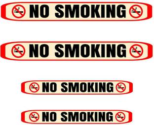 HindK 7.62 cm PLEASE NO SMOKING SIGNS OR SYMBOL SIGN Self Adhesive Sticker