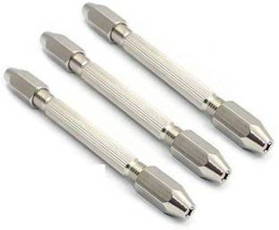 Digital Craft Pack of 3 Double Ended Pin Vice Chucks--Hand Drill Chuck Bit Tools