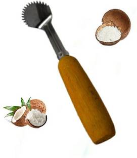 Q8 Twinkle Handheld Coconut Scrapper with Wooden Handle Grater (coconut chopper / Grinder ) Coconut Scraper