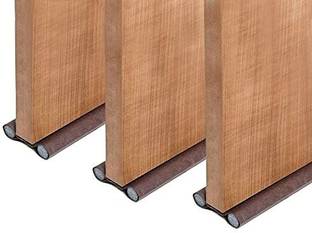 SAENTE Door Seal Pack of 3 Seal Brown Sealing Strip Draft Stopper 37-inch Under Adjustable Door Draft Blocker Insulator Isolation The Light and Washable DSAD120 Floor Mounted Door Stopper