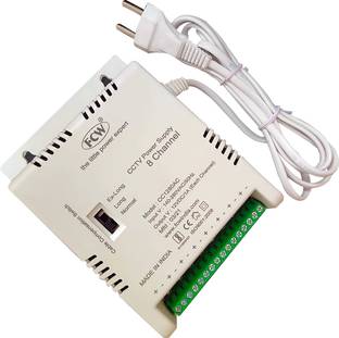 FCW 8 Channel CCTV Power Supply, 12V DC, 8 Amp, 96 Watts Server PSU with 8 SATA Cables