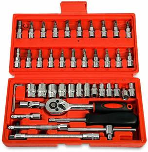 GSK Cut 46-Pcs 1/4" Screwdriver Drive Socket Set Socket Set