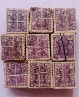 MANMAI COINS 10 X 100 = 1000 Stamps - SERVICE 15 P - Definitive - 1976 - india Stamps