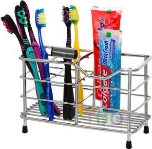 TDO TDO Steel Toothbrush Holder Wall mount, Toothpaste Holder Stand Stainless Steel Toothbrush Holder