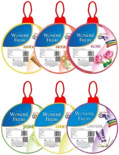 wonder fresh AIR FRESHNER MOGRA, SANDAL, LAVENDER, ROSE, JASMINE, LEMON Blocks Air freshener Flowers block for Bathroom and Toilet ( 6 Flower Block 60 gm Each )