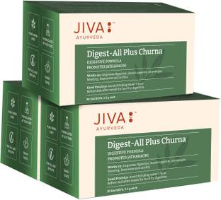JIVA DigestAll Churna - Quick Relief from Gas, Acidity and Indigestion - 30 Sachets Each - Pack of 3