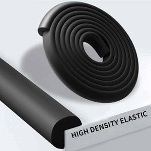 Dhvsam Corner Protector, Soft Rubber Foam Table Bumper Guard 3M & 6 ft Edge Black